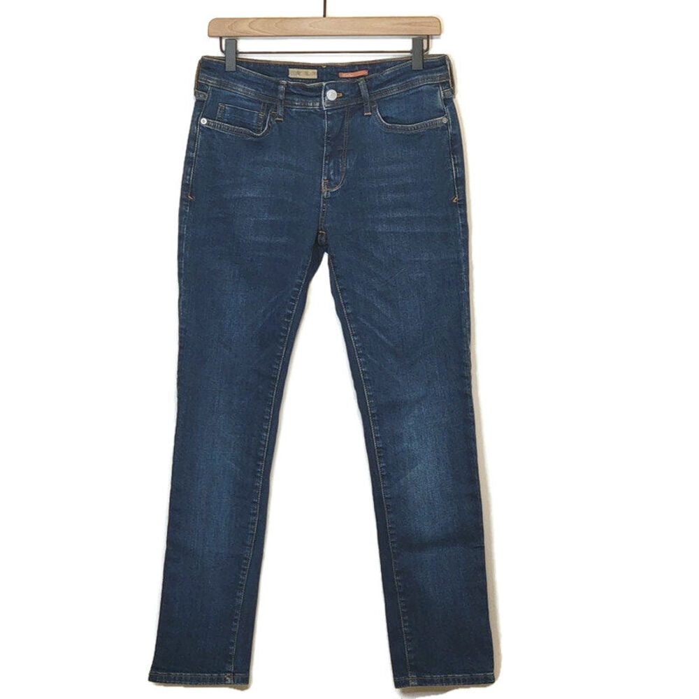 Pilcro Anthropologie Slim Boyfriend Jeans Mid Rise Straight Blue Denim Causal 27 - Picture 16 of 16